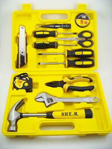 香港赛科SHE.K 家用五金 工具套装组合 工具箱 12件组套工具 1175