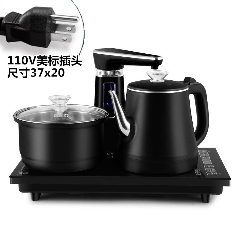 110V220V全自动上水电热烧水壶电磁炉玻璃消毒锅蒸煮茶器台式茶具