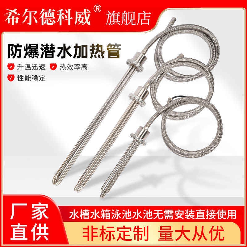 水箱电热管大功率防爆潜水恒温免安装 工业加热棒烧水槽发热棒
