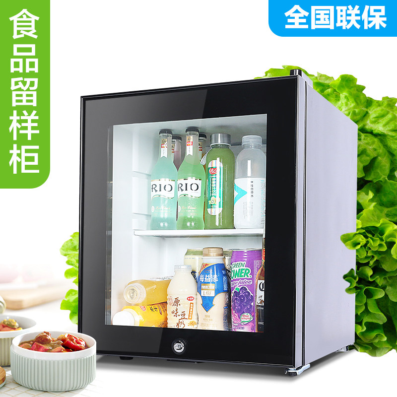 幼儿园食品留样柜饮料冷柜小冰箱小型家用商用冷藏保鲜展示柜带锁