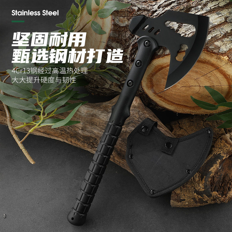 AOLACOW户外多功能斧生存工兵斧野营伐木砍树劈柴便携战术木工斧