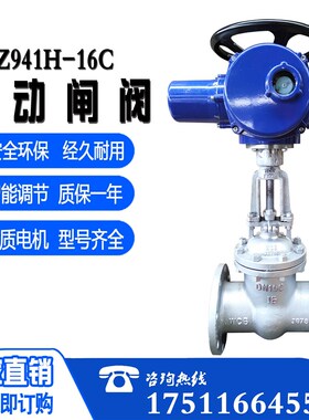 电动闸阀Z941H-16/25C铸钢不锈钢调电动法兰闸阀节流量蒸汽DN100