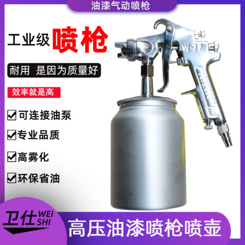 W-71-77油漆喷枪上壶下壶家具汽车气动涂料油泵高压可吊喷壶NIZEN