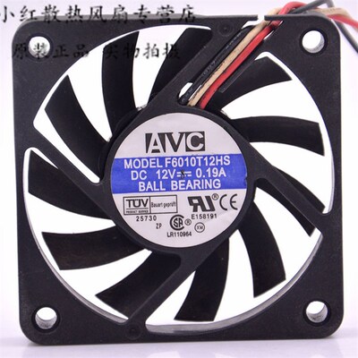 AVC F6010T12HS 12V 0.19A 6010 6cm/厘米 服务器/机箱/超薄风扇