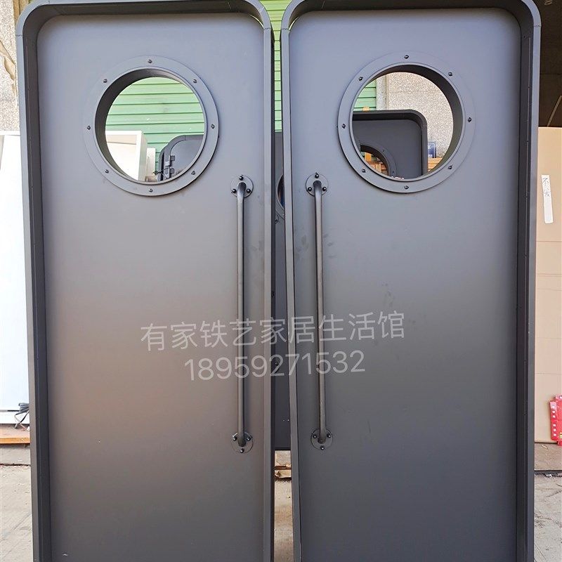 工业风酒吧饭厅铁艺隔音门仿古门包厢门科技门船V舱门入户大门