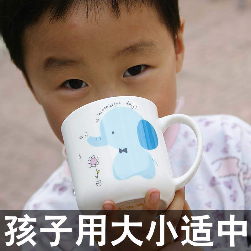 婴儿童刷牙杯漱口杯子卡通可爱韩国创意宝宝牙缸牙杯刷杯陶瓷小童