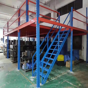 阁楼平台式货架工厂搭建钢结构二隔层办公室仓库可拆卸平台定做