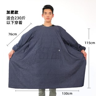 卸水泥围裙成人工作服反穿衣搬运男性牛仔布防污罩衣电焊工围裙长