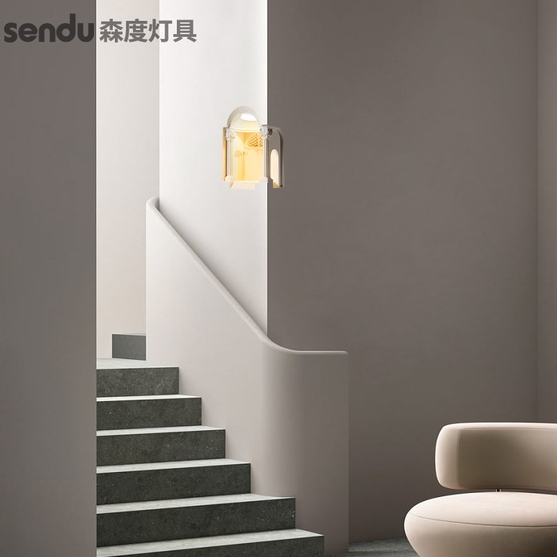 墙角内嵌壁灯圣母院夜灯走廊石膏灯嵌入式楼梯墙角宫殿壁灯氛围灯
