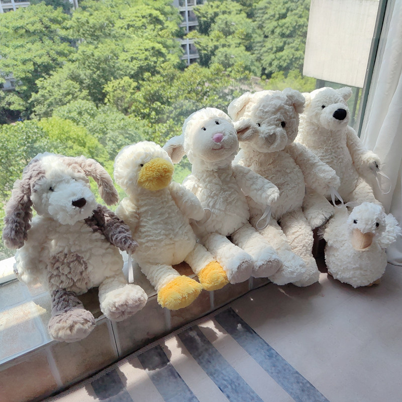 窗帘配件绑带饰品客厅扎束带蕾丝卷毛温柔小动物羊羔绒毛绒公仔