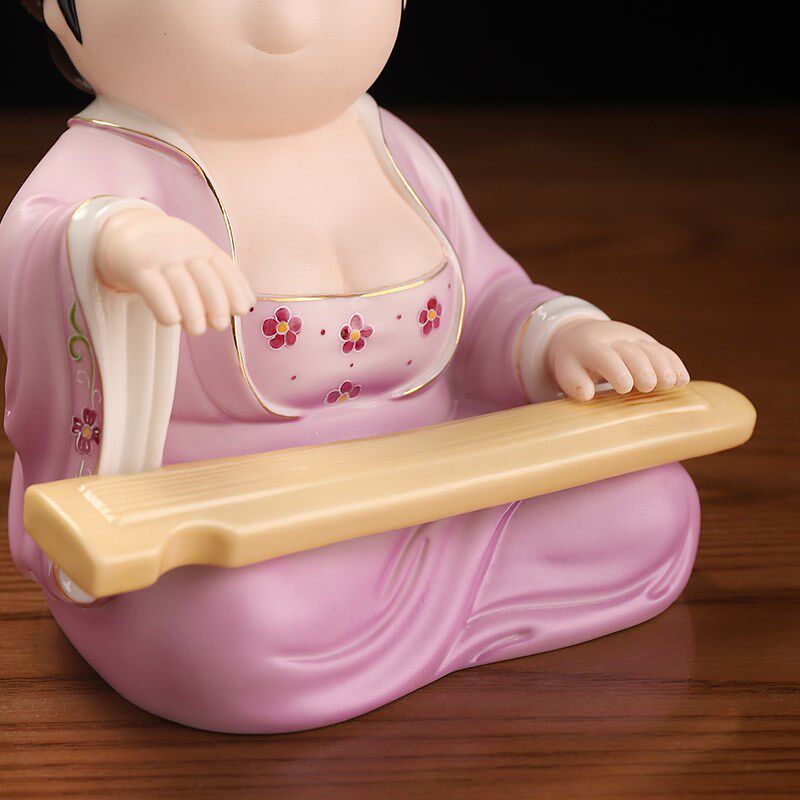 唯美唐朝仕女摆件新中式琴棋书画客厅电视柜酒柜博古架装饰艺术品