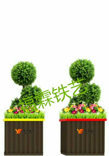 售楼部外摆户外铁艺花箱组合长方形种植隔断花槽室外庭院花坛围栏