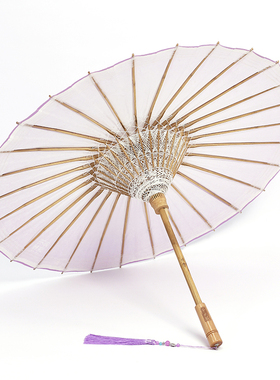 毕六福手工油纸伞防雨防晒实用 中国风古风紫霞紫韵 汉服专用雨伞