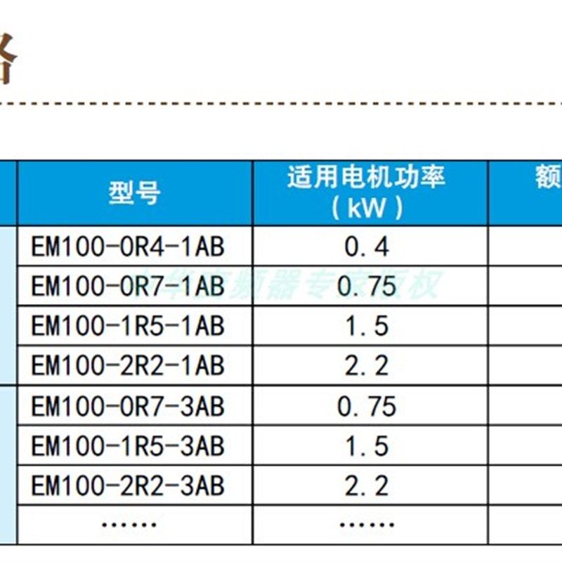 全新正弦变频器 EM100-011G-3B 11KW 380V