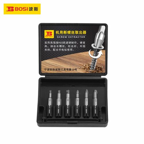 波斯6件套12件套机用断螺丝取出器配合手电钻BS522006 BS522012