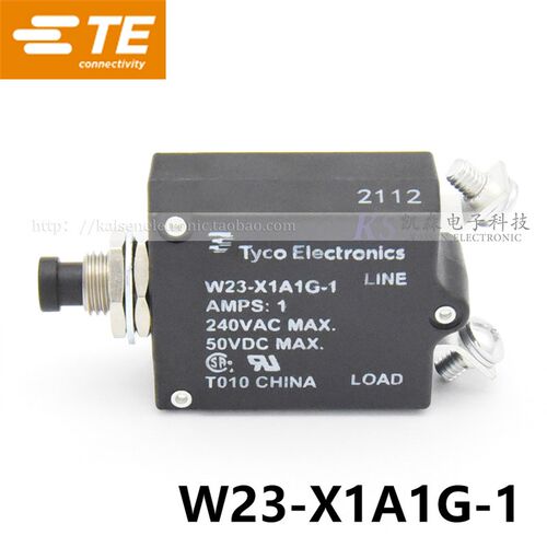 Tyco/TE W23-X1A1G-1 1A 6-1393246-4 UL CSA 1-50Amps热控断路器