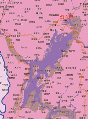 2025新款郴州市城区地图办公室挂图高清防水墙壁装饰实物推荐定制