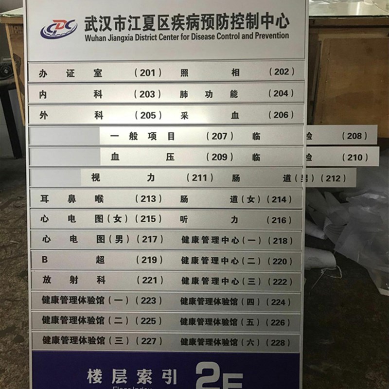 铝合金楼层索引牌科室牌学校指示牌医院导向牌烤漆定做去向牌门牌