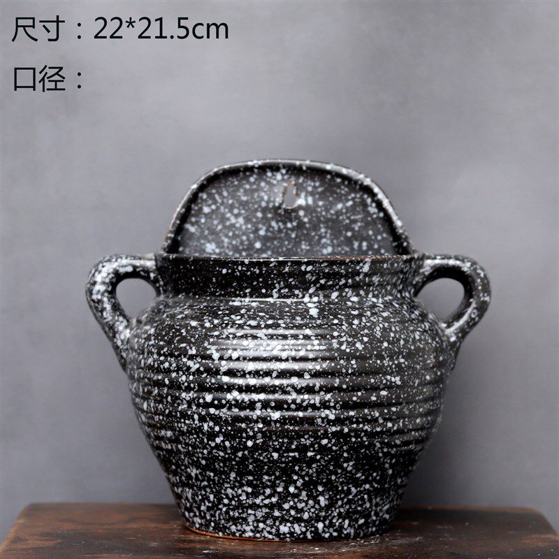 挂墙壁挂花盆陶瓷大号欧式吊兰水花盆
