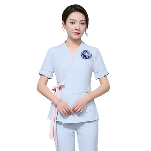 姿记高端美容院美容师工作服女冬装spa纹绣美甲师职业套装修身