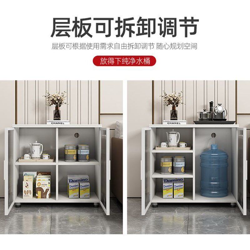 岩板茶水柜办公室矮柜厨房客厅沙发电视边柜咖啡机置物饮水桶柜子