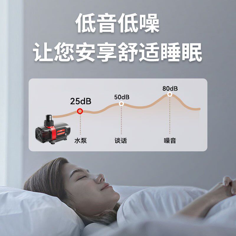 鱼缸水泵超静音鱼池潜水泵底吸过滤抽水泵水陆两用循环泵变频水泵