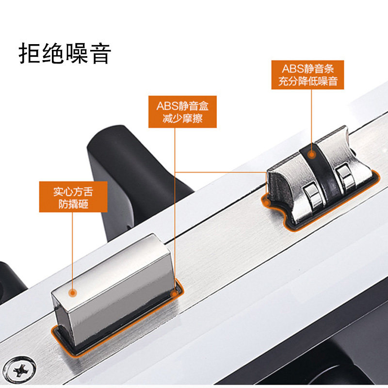 室内门锁静音锁具家用实木门白色分体执手锁通用型美式门锁三件套