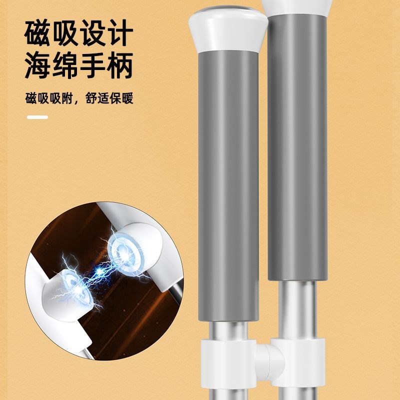 朴洁加密加大磁吸折叠扫把套装家用扫帚簸箕组合软毛瓷砖专用扫把