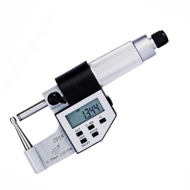 青海电子数显腰鼓壁厚外径千分尺0-25mm高精度0.001圆柱型腰鼓型
