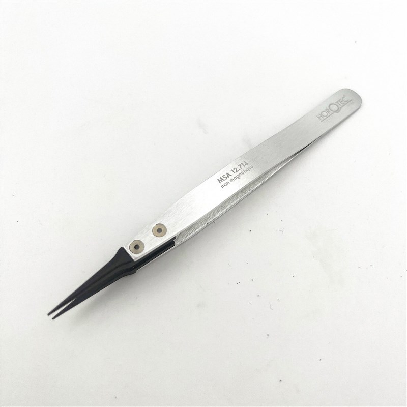 修表工具 瑞士HOROTEC MSA12.714 炭纤维硬质特细尖头27号镊子