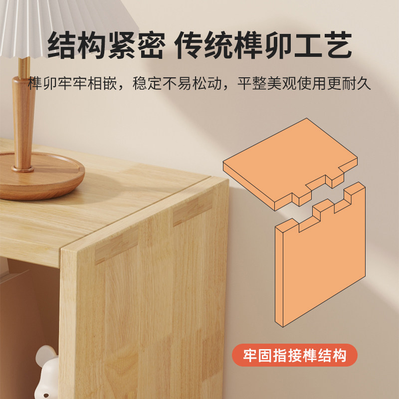 实木书架置物架落地家用客厅儿童矮柜学生置物架子全松木收纳书柜