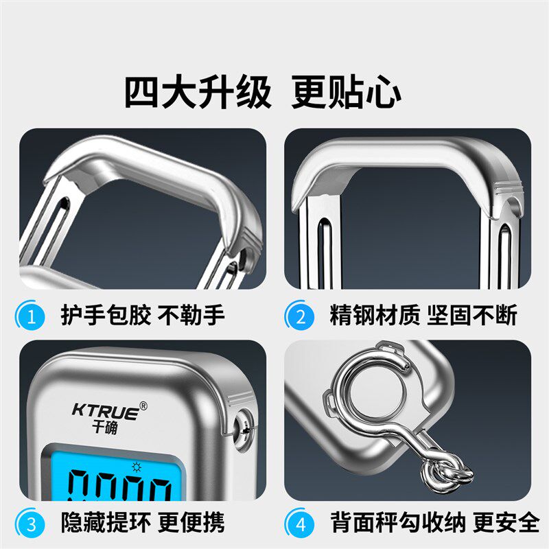 便携式手提电子秤2024新款精准弹簧克秤高精度称克商用随身称鱼器