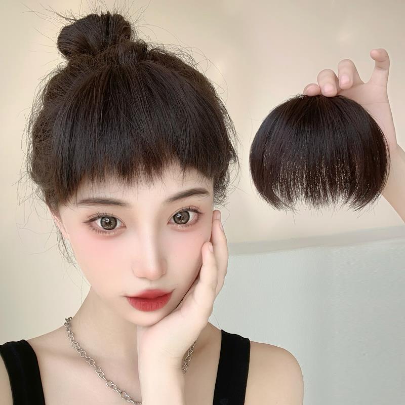 狗啃刘海假发女真发自然前v额假刘海发片额头空气刘海片贴头发刘