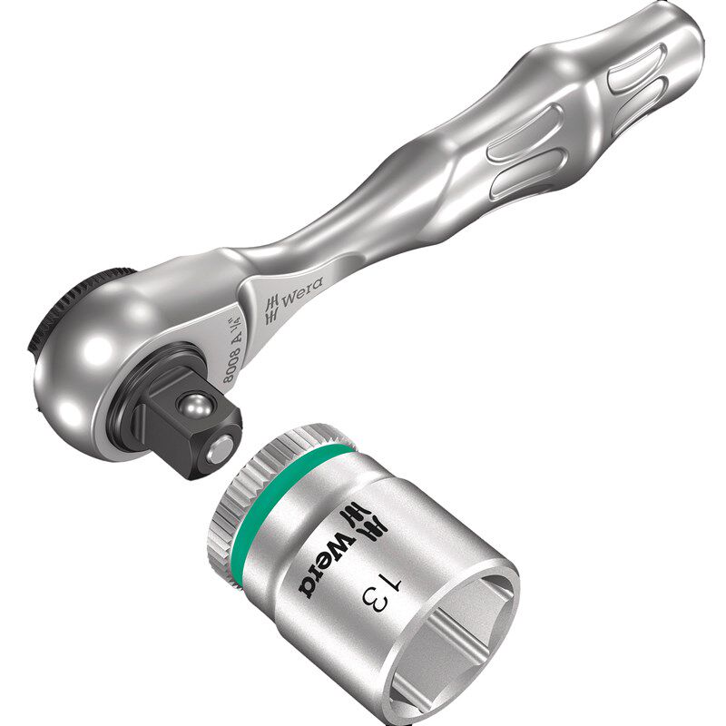 德国维拉WERA 小飞1/4棘轮套筒扳杆手柄8004 8008A Zyklop Mini