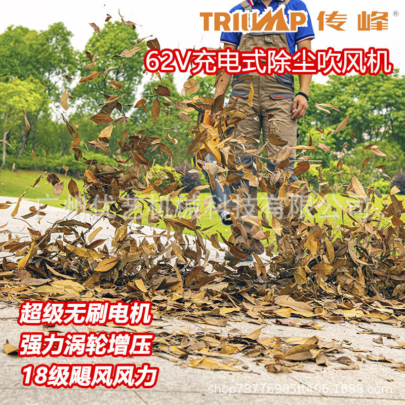 传峰62V手提大功率吹树叶机充电式工业吹风除尘机TPBL6205鼓风机