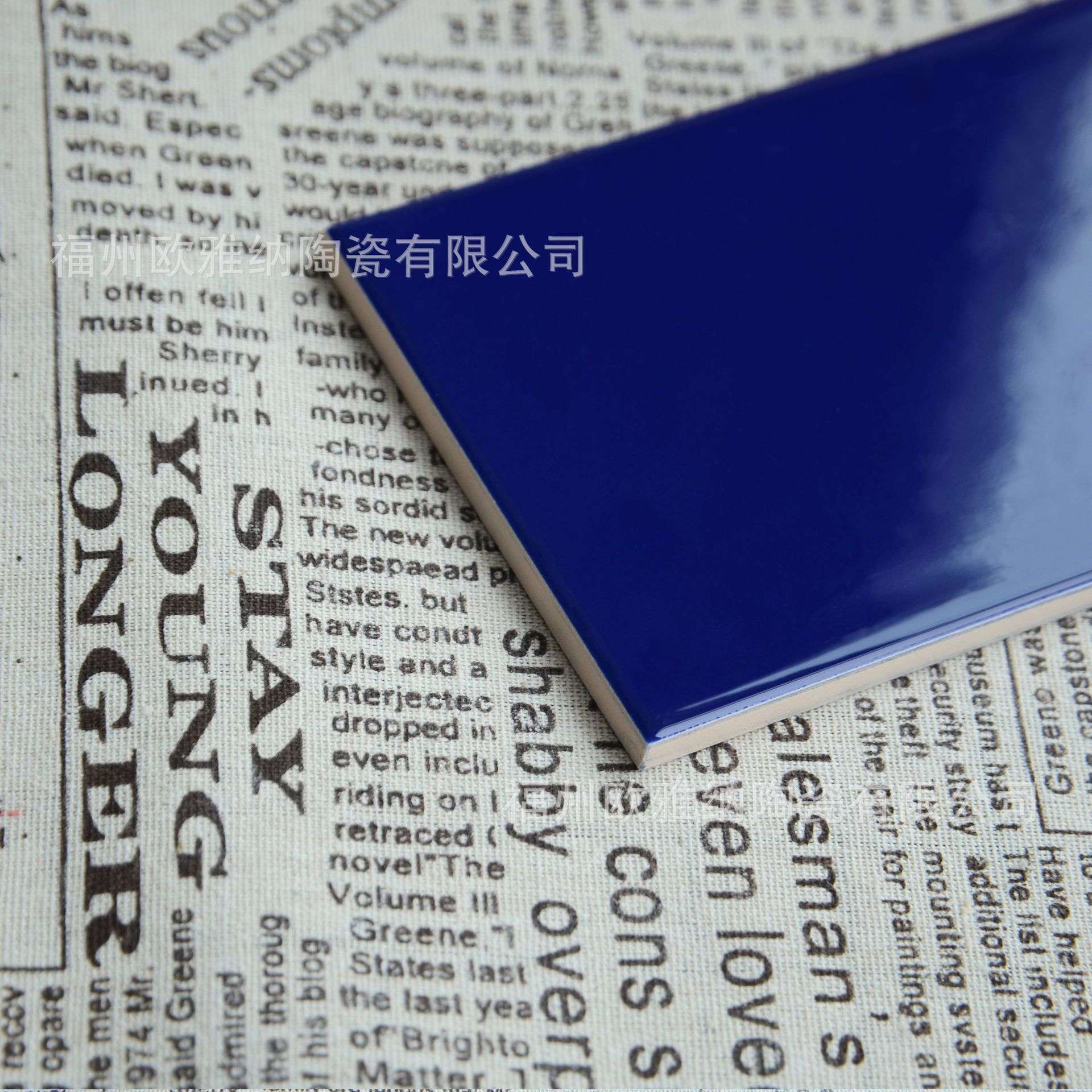 大量素雅100x200深蓝色不透水亮光面墙砖现代优雅室内卫生间装饰