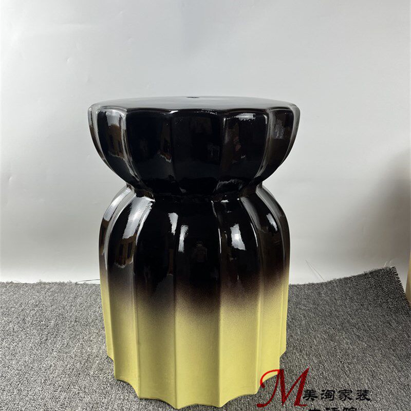 镂空陶瓷鼓凳新中式美式欧式家装设计瓷凳浴室换鞋梳妆凳绣墩摆件