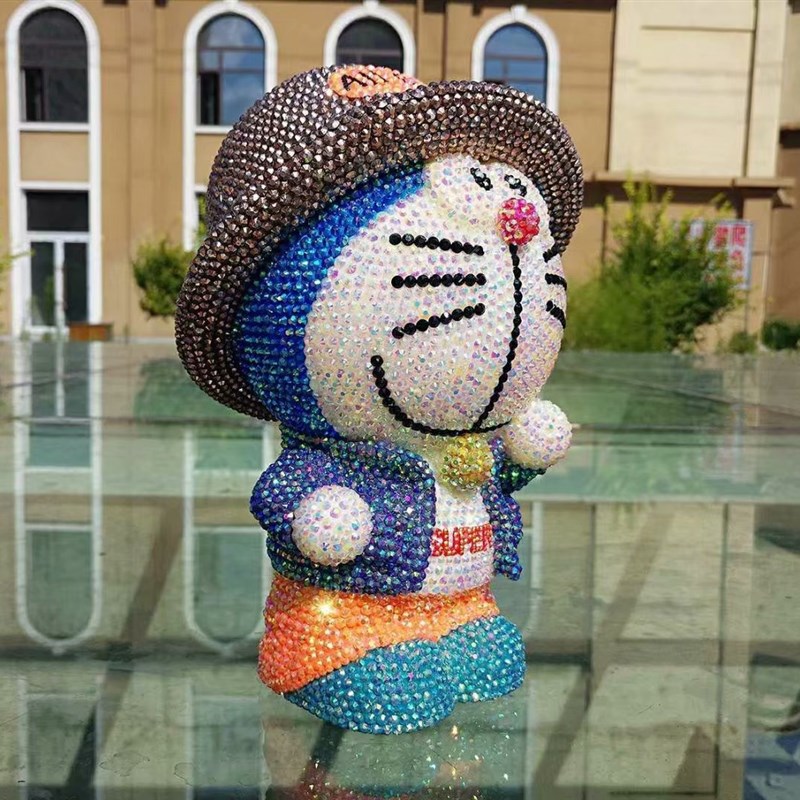 带帽子存钱罐贴钻可爱卡通储钱罐搪胶储蓄罐儿童礼物送女朋友礼品