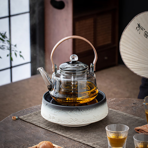 围聚煮茶炉电陶炉煮茶器玻璃壶小型家用静音小电磁炉网红围炉煮茶
