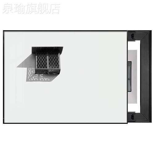 定做意式极简风高级感电表箱装饰画黑奢白代O现简约配电箱遮挡轻