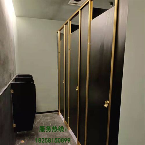公共卫生间隔断i五金配件铝合金腾爵圆/方立柱金色 银色 黑色套装