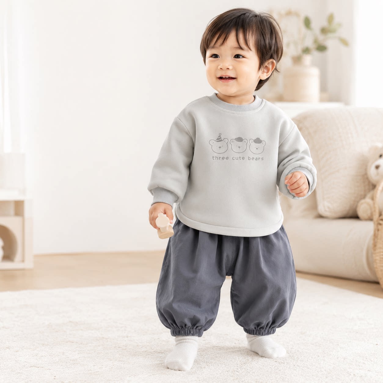 儿童家居服纯棉卡通卫衣套装男女宝宝春秋冬新款休闲家居服两件套