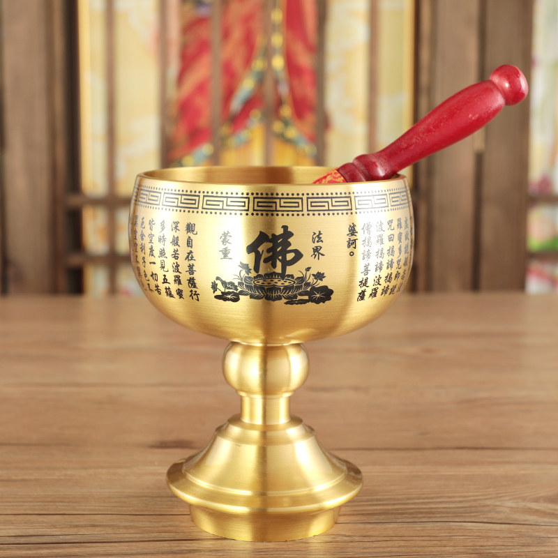 纯铜精品铜馨家用黄铜加厚心经铜庆精品法器佛具铜钵静心容器摆件