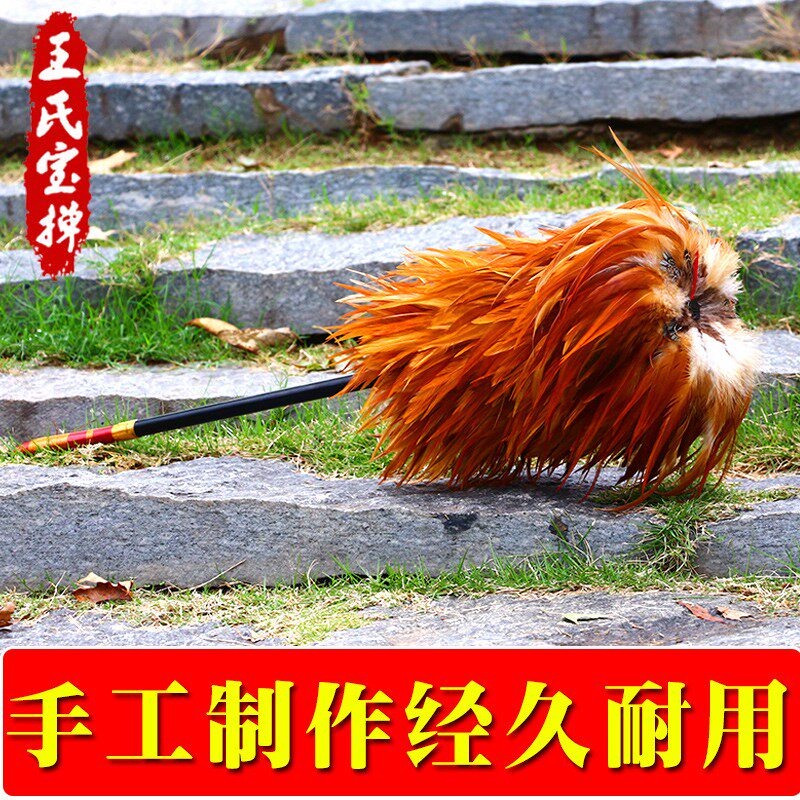 鸿涤鸡毛掸子纯手工除灰尘毯子神器汽车家用加厚不掉毛伸缩禅子