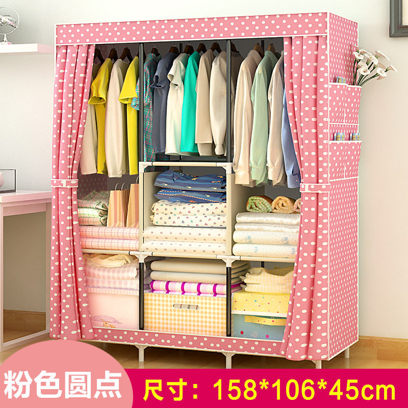 小衣柜加固加厚布艺布衣柜简易单人宿舍组装折叠便携式小孩子衣橱