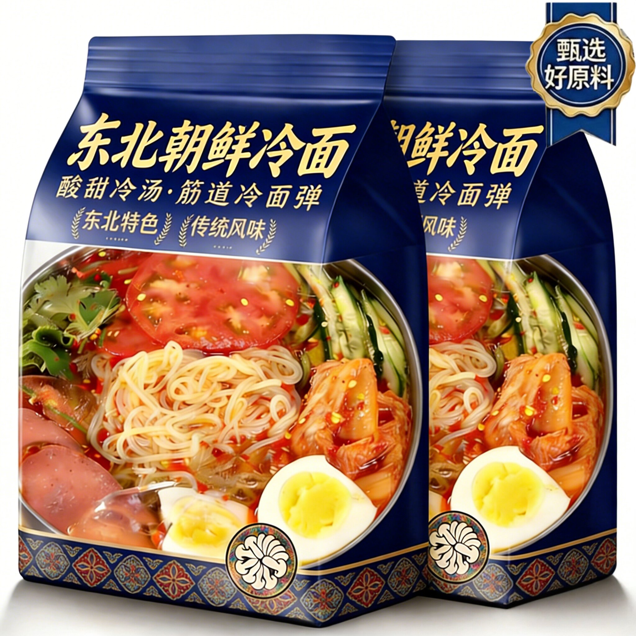 荞麦冷面正宗东北大冷面韩式风味朝鲜冷面低脂速食凉面延吉特产