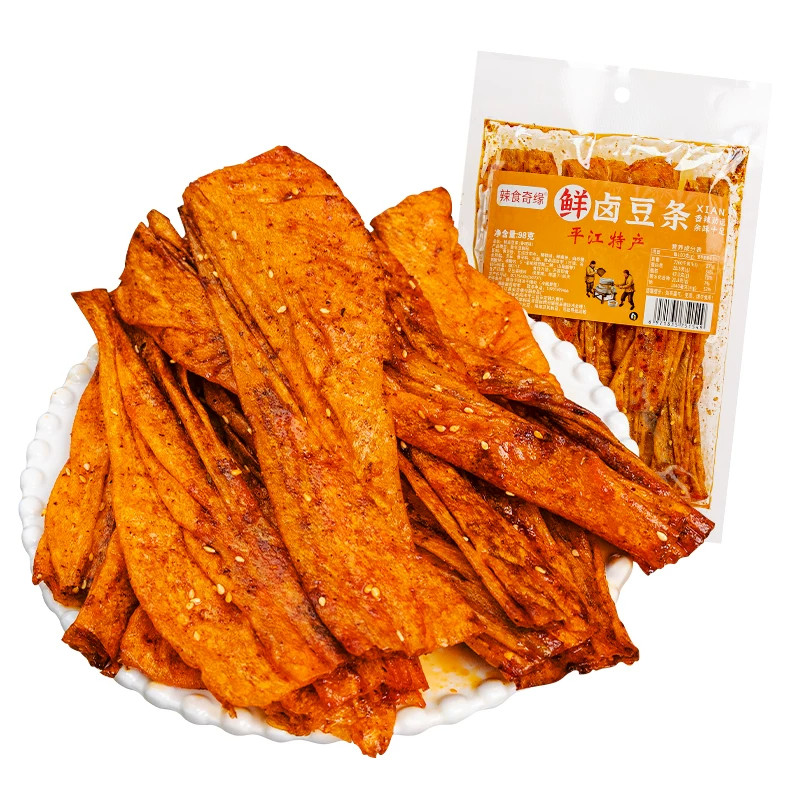 手撕大辣片辣条8090后零食湖南平江特产豆皮豆干儿时小吃休闲食品