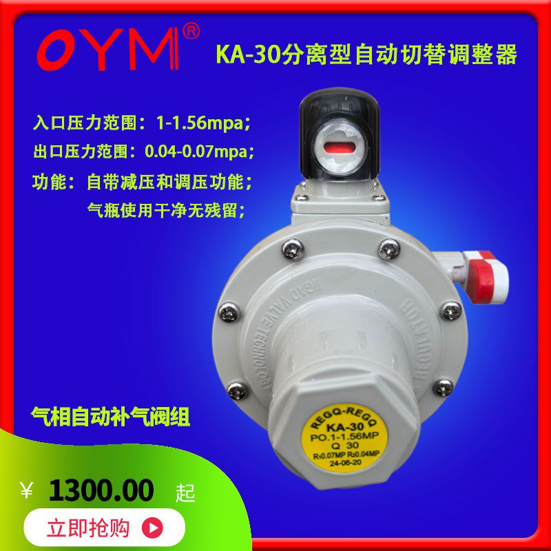 KA-30分离型自动切替调整器 气相自动补气阀组