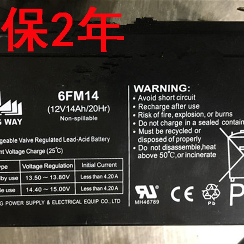 LONGWAY龙威6FM14(12V14AH/20HR)12V12A特美声万利达贝德音响电瓶