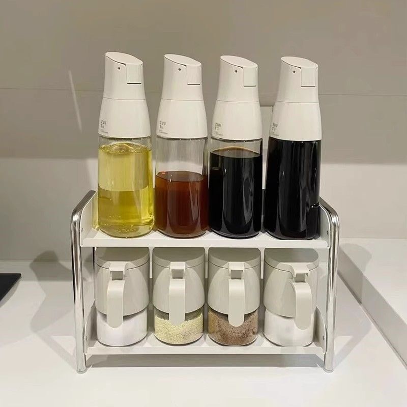 云物生活白色厨房台面调p味料置物架桌面油瓶调味品zuutii收纳架